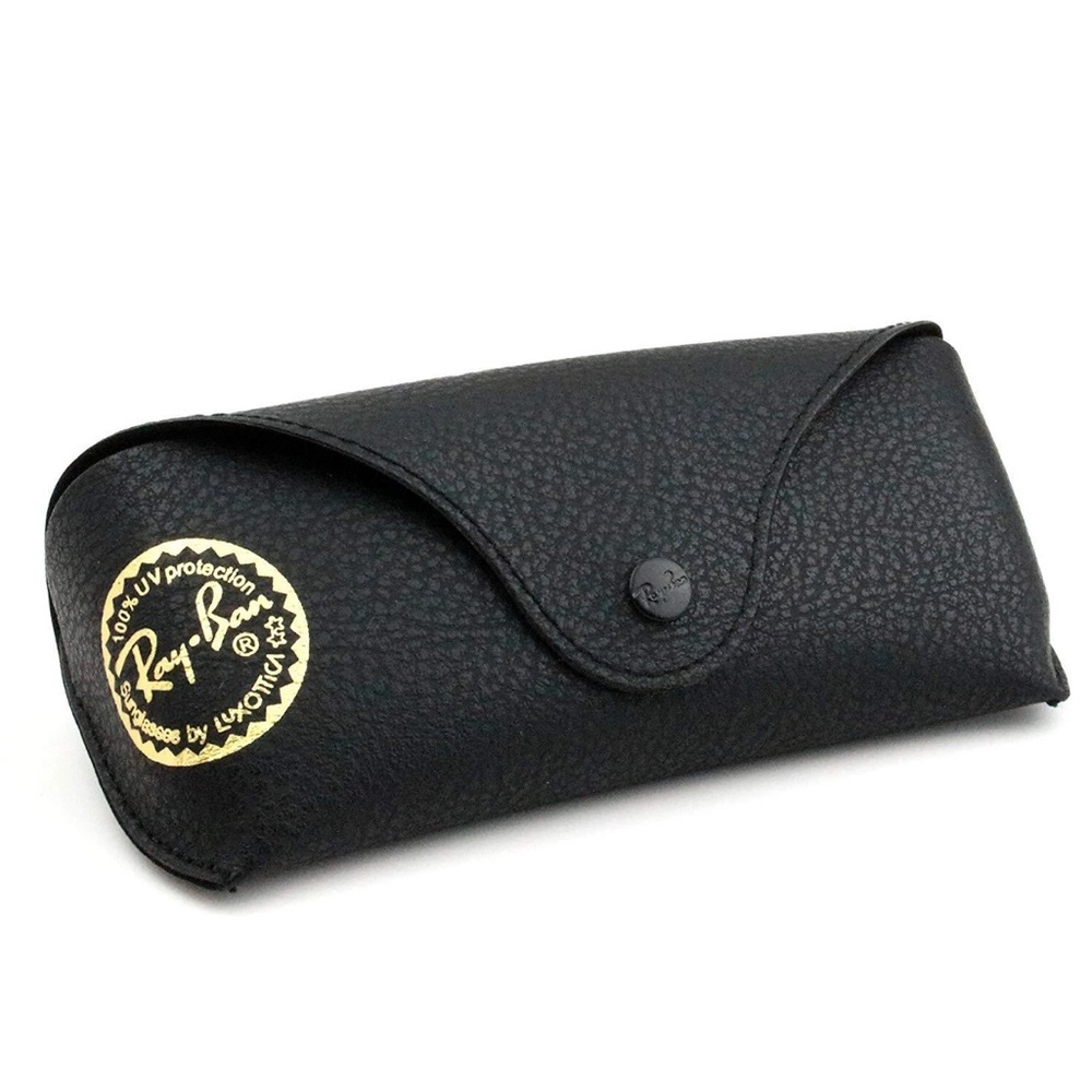 Ray Ban by Luxottica Textured Black Leather Travel Eye Glasses Sunglasses Case